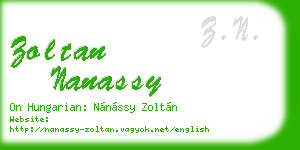 zoltan nanassy business card